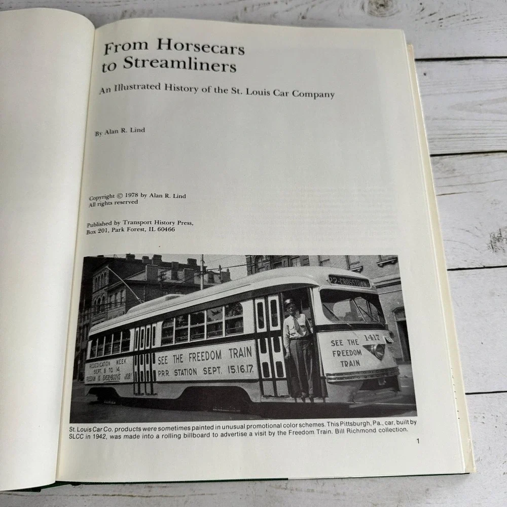 From Horsecars to Streamliners Alan R. Lind 1978 Illustrated Transport History